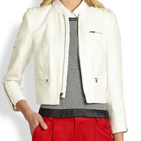 Alice + Olivia Cam Leather Biker Jacket - Picture 5 of 10